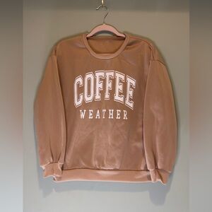 Brown‎ 'Coffee Weather' Sweatshirt Sz Medium